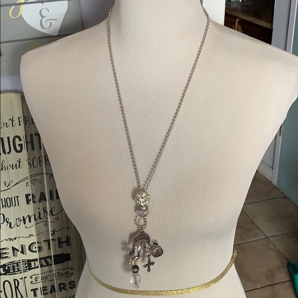 Jewelry - Silver plated faith charm necklace